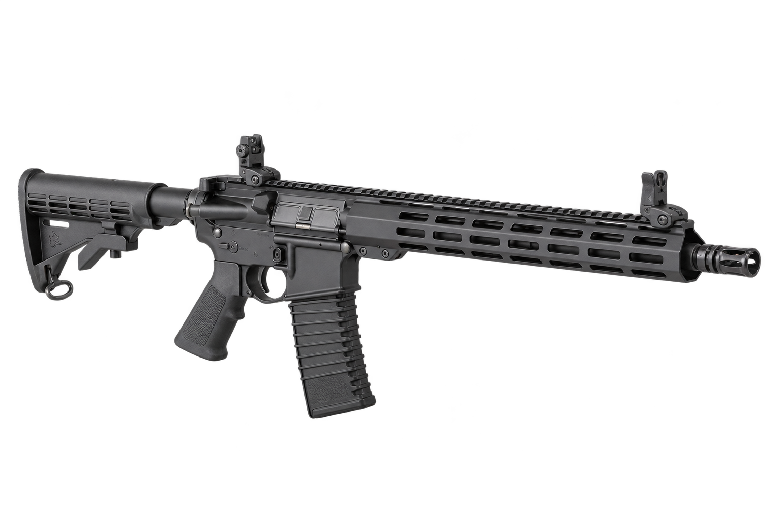 Prévia do Taurus T4 M-LOK em ângulo, baseada nas fotos laterais reais